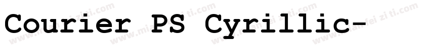 Courier PS Cyrillic字体转换